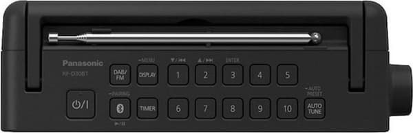 Panasonic RF-D30BTEG-K Køkkenradio DAB+, FM DAB+, FM, Bluetooth, AUX Alarm funktion, Sprøjtsikker Sort