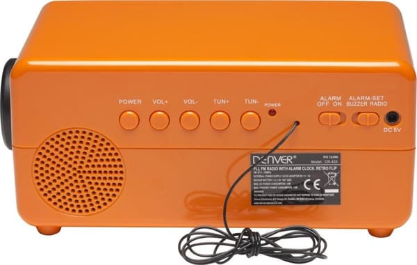 Denver CR-425 - Retro Clock Radio - Orange