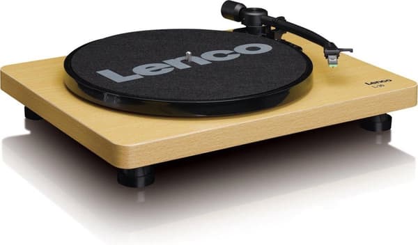 Lenco L-30WD - Pladeafspiller med autostop og USB tilslutning - Træ