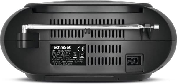 Technisat Digitradio 1990 sort - DAB+ - FM - CD - Bluetooth