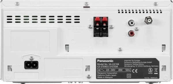 Panasonic SC-UX104EG-W, CD Mini System, vit