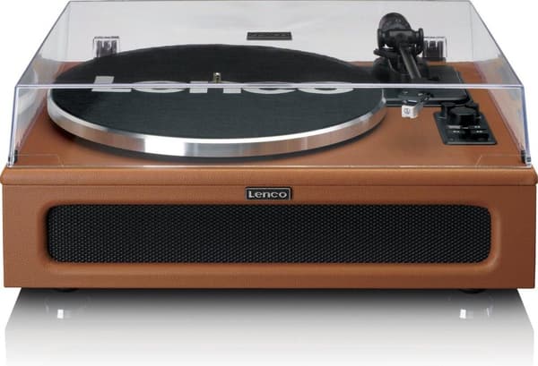 Lenco LS-430BN - Pladeafspiller med 4 indbyggede højtalere - Brun