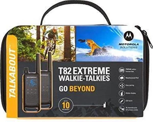 Motorola Talkabout T82 Extreme Twin Pack kaksisuuntainen radio 16 kanavaa musta, oranssi