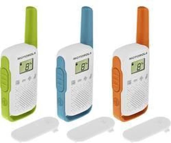 Motorola T42 tvåvägsradio 16 kanaler Blå, Grön, Orange, Vit