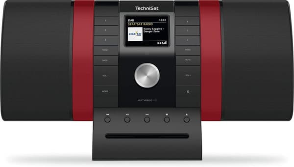 TechniSat MULTYRADIO 4.0 - lydsystem - 2 x 10 watt - sort, rød