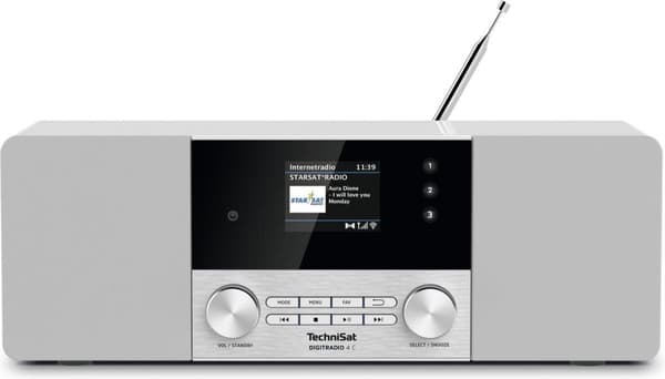 TechniSat DIGITRADIO 4C Pöytäradio DAB+, FM, DAB Bluetooth Valkoinen
