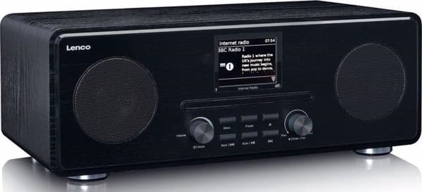 Lenco DIR-260BK - Radio - Internet-radio - DAB+ ja Bluetooth - Musta