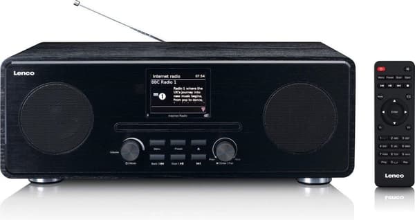 Lenco DIR-260BK - Radio - Internet-radio - DAB+ ja Bluetooth - Musta