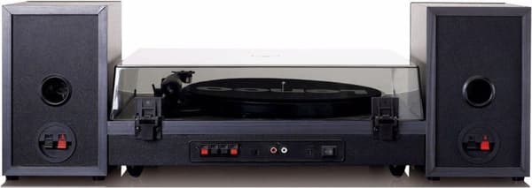 Lenco LS-300BK - Pladeafspiller med to højtalere og Bluetooth - Sort