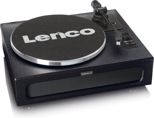 Lenco LS-430BK - Skivspelare med 4 inbyggda högtalare - svart