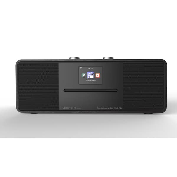 Albrecht DR 690 CD, DAB+/FM/Internet/CD, musta