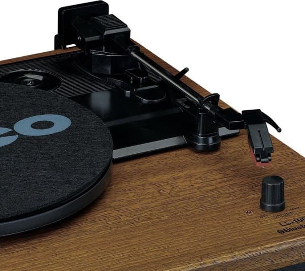 Lenco - LS-100WD - Skivspelare med Bluetooth - Inklusive högtalare - Stereo - Trä