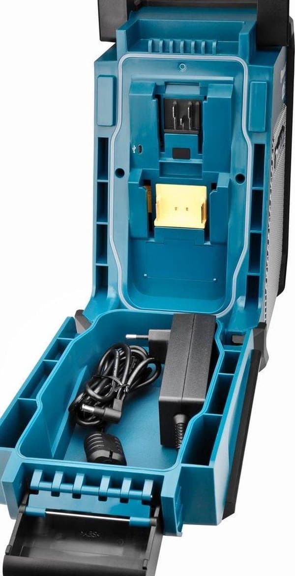 Makita DMR115 batteri konstruktion radio - FM DAB/DAB+ Bluetooth - Bas subwoofer - til 10,8/12V CXT & 14,4/18V LXT batterier og 230V netstrøm