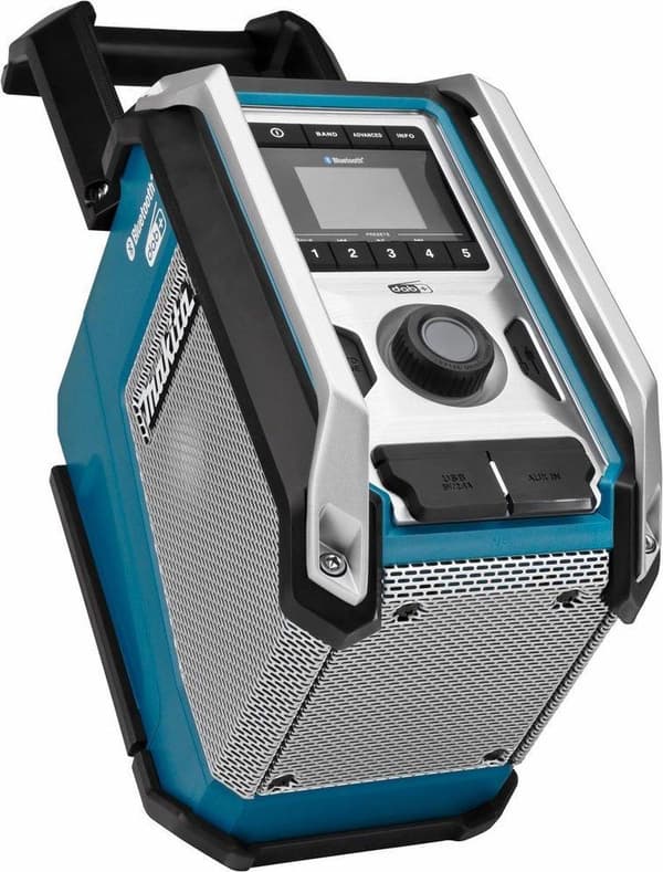 Makita DMR115 batteri konstruktion radio - FM DAB/DAB+ Bluetooth - Bas subwoofer - til 10,8/12V CXT & 14,4/18V LXT batterier og 230V netstrøm
