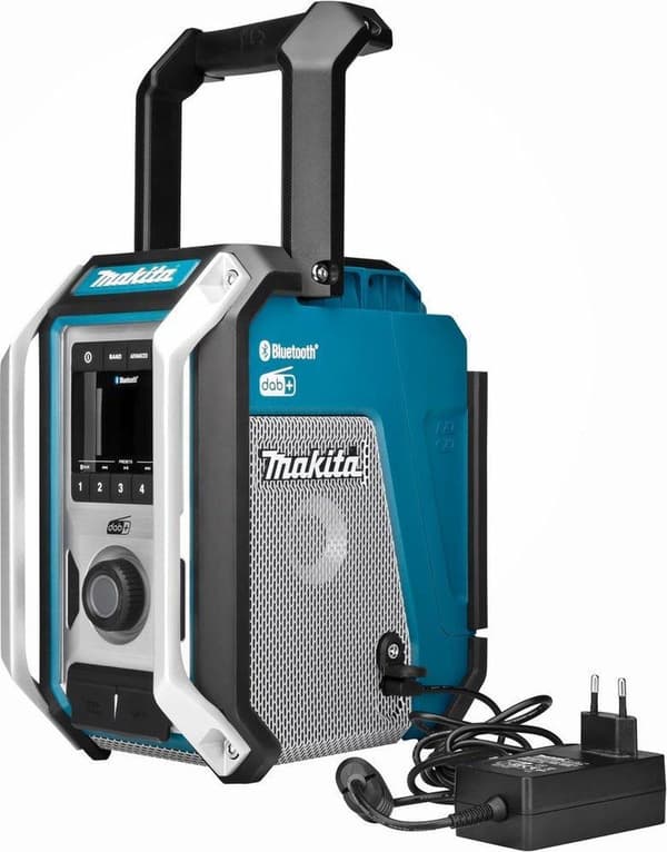 Makita DMR115 batteri konstruktion radio - FM DAB/DAB+ Bluetooth - Bas subwoofer - til 10,8/12V CXT & 14,4/18V LXT batterier og 230V netstrøm