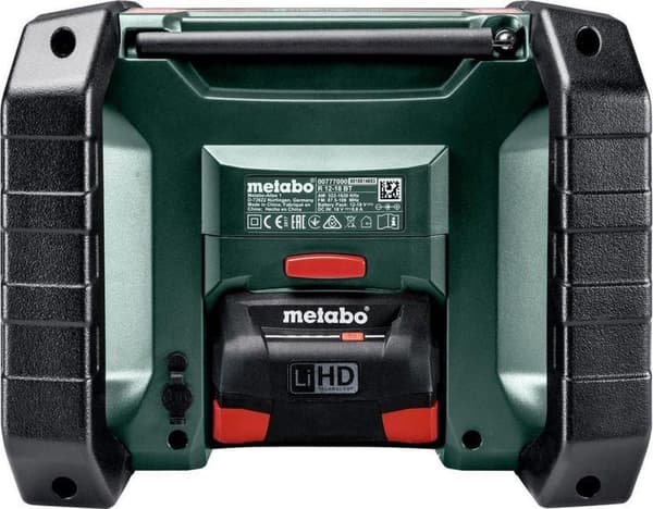 Metabo R 12-18 DAB+ BT 12V / 18V Li-Ion batteri konstruktionsradio med DAB+ og Bluetooth - virker på netstrøm og batteri