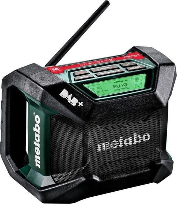 Metabo R 12-18 DAB+ BT 12V / 18V Li-Ion Akkurakenneradio DAB+:lla ja Bluetoothilla - toimii verkkovirralla ja akulla