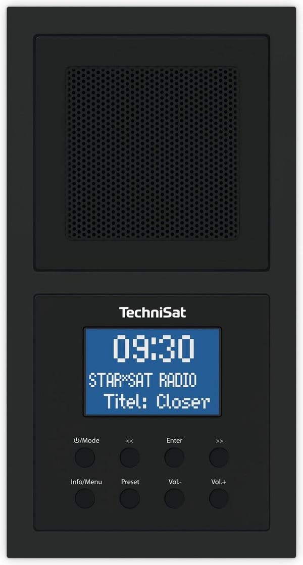 Technisat Digitradio UP1 sisäänrakennettu DAB+ FM-radio bluetoothilla - musta