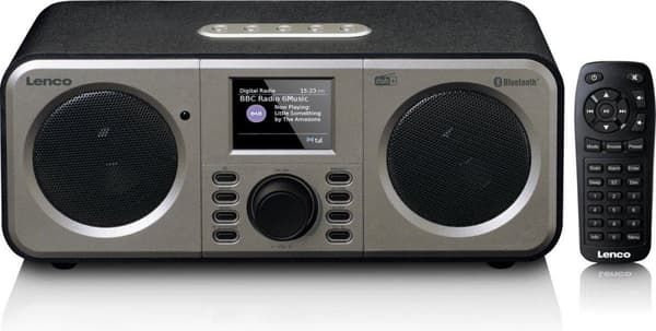 Lenco DAR-030BK - DAB Radio med Bluetooth og fjernbetjening - Sort