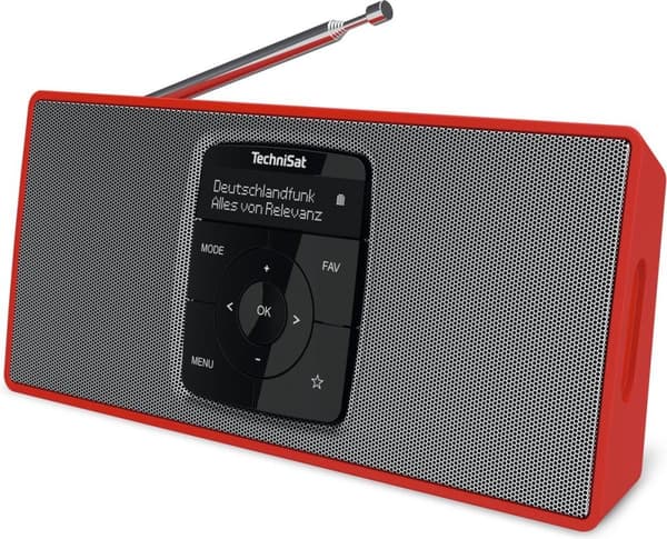 TechniSat DIGITRADIO 2 S DAB+ radio med bluetooth - Rød/Sølv