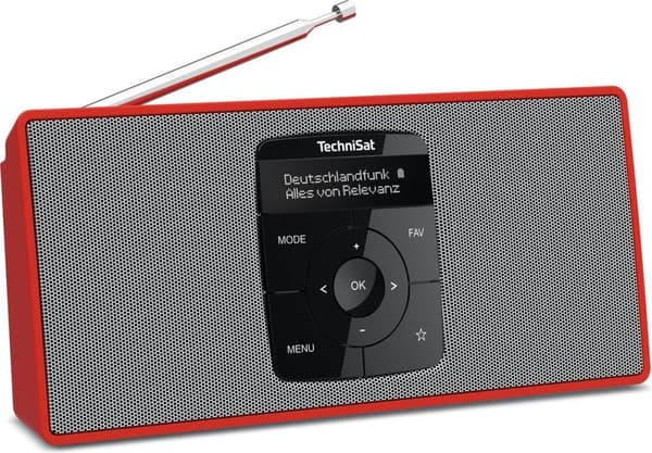 TechniSat DIGITRADIO 2 S DAB+ radio med bluetooth - Rød/Sølv