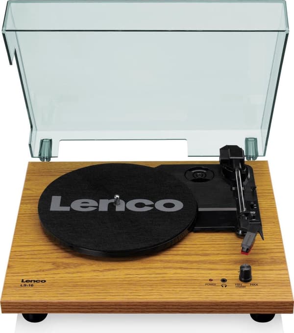 Lenco LS-10WD - Pladeafspiller med indbyggede højtalere - Træ