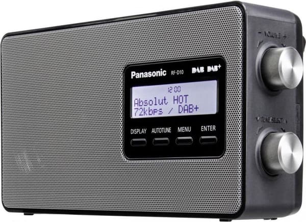 Panasonic RF-D10EG-K - Bærbar DAB+ Radio - Sort/Sølv