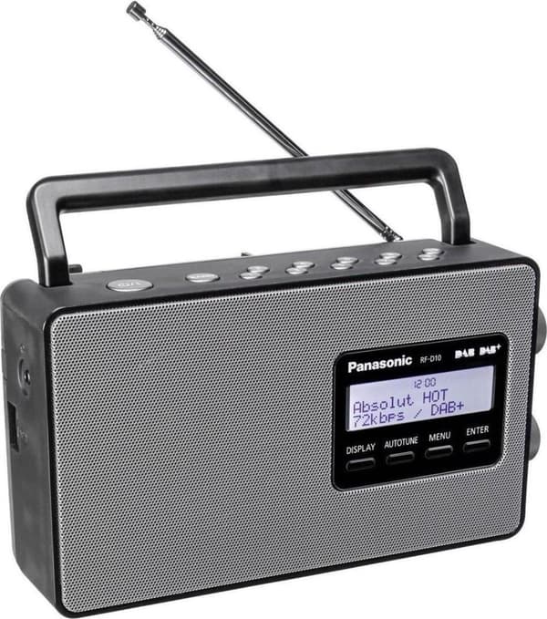 Panasonic RF-D10EG-K - Bærbar DAB+ Radio - Sort/Sølv
