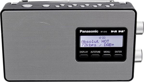 Panasonic RF-D10EG-K - Bærbar DAB+ Radio - Sort/Sølv