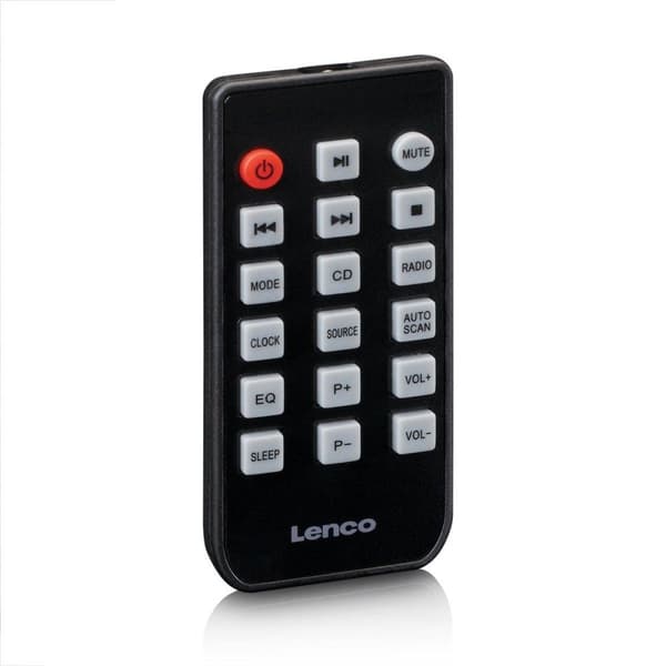 Lenco MC-030 - Stereosæt med radio, Bluetooth, USB og en AUX-indgang - Sort