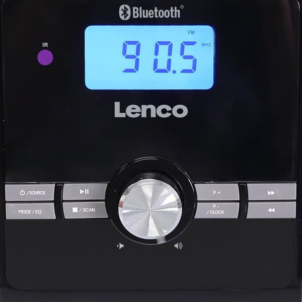 Lenco MC-030 - Stereosæt med radio, Bluetooth, USB og en AUX-indgang - Sort