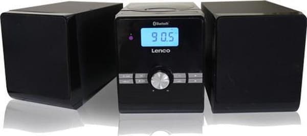 Lenco MC-030 - Stereosæt med radio, Bluetooth, USB og en AUX-indgang - Sort