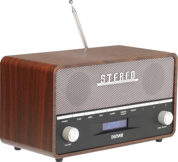 Denver DAB36 - Retro DAB+ Radio - Trä