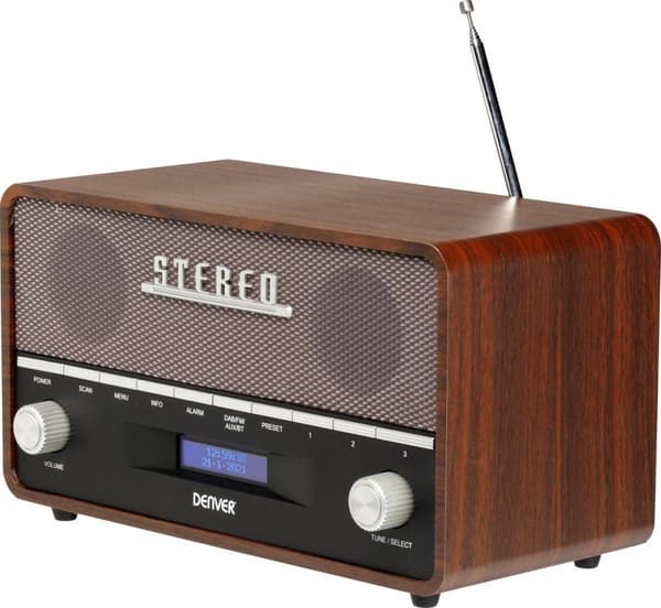 Denver DAB36 - Retro DAB+ Radio - Trä