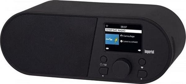 Imperial i105 internetradio (WLAN, medieafspiller, USB, DLNA, farvedisplay, vækkeur, appkontrol) sort