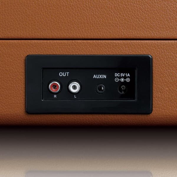 Classic Phono TT-10 - Pladespiller med 2 indbyggede højtalere - Brun