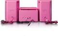 Miniatyrbillede 7 af 11: Lenco MC-013 - Stereosæt med CD-afspiller, AUX og klistermærkesæt - Pink