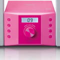 Miniatyrbillede 9 af 11: Lenco MC-013 - Stereosæt med CD-afspiller, AUX og klistermærkesæt - Pink