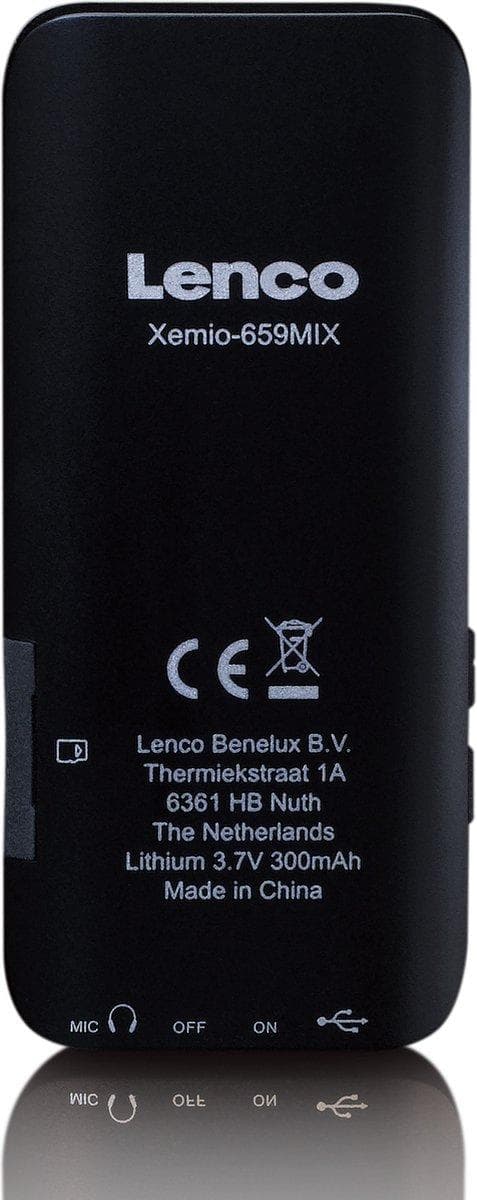 Lenco Xemio-659GY - MP3/MP4-soitin 4GB micro SD -kortilla, harmaa