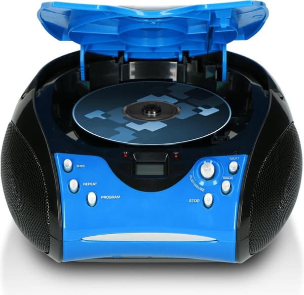 Lenco SCD-24 - Bærbar radio CD-afspiller med AUX udgang - Blå
