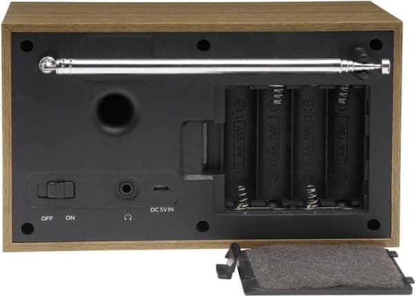 Denver DAB-46 / Retro FM-radio / DAB + / LCD-skärm / Larmfunktion / Mörkgrå