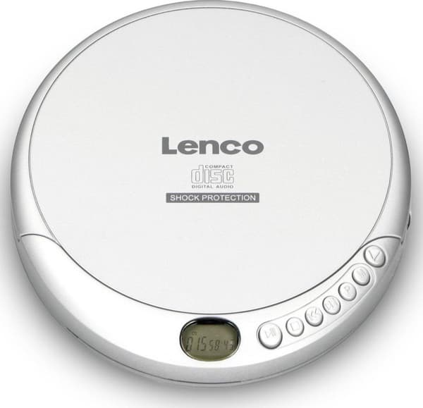 Lenco CD-201SI - Discman MP3- ja iskusuojauksella - hopea