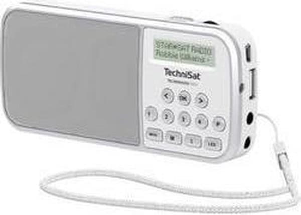 TechniSat Techniradio RDR taskuradio DAB+, FM AUX, USB-taskulamppu valkoinen