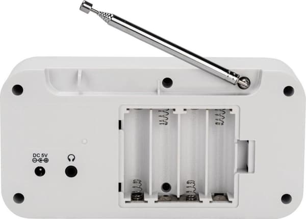 Denver DAB-42 / Bærbar DAB+ radio / FM-radio / LCD-skærm / Hovedtelefonlukning / Alarmfunktion / Hvid
