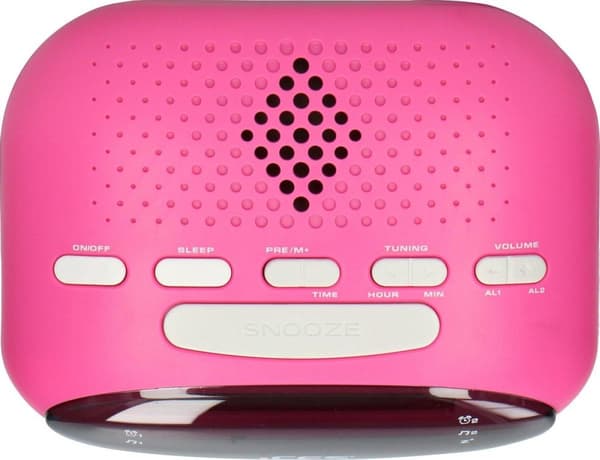 Ices ICR-210 Pink - Clock Radio - Radio - Sleeptimer - FM Tuner
