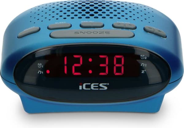 Ices ICR-210 Blue - Klockradio - Radio - Sleeptimer - FM-tuner
