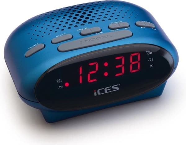 Ices ICR-210 Blue - Klockradio - Radio - Sleeptimer - FM-tuner