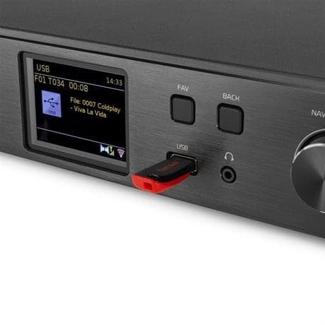 Audizio Brescia DAB-radio och internetradio med Bluetooth, Spotify, CD, MP3 och 120W förstärkare - Svart