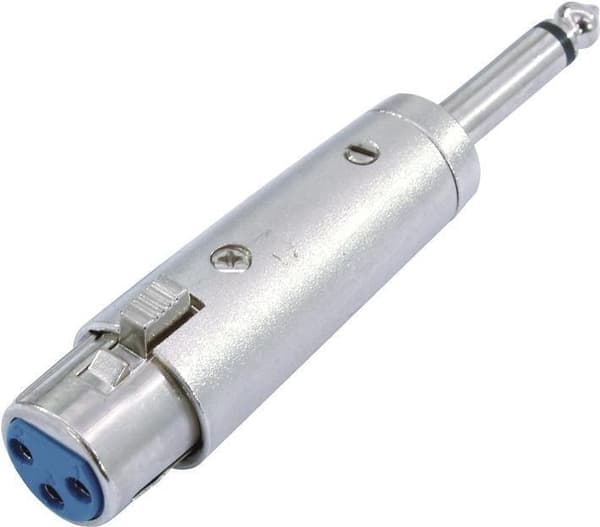 Omnitronic 30226400 XLR-adapter [1x XLR-stik 3-benet - 1x jackstik 6,3 mm (mono)] (30226400)