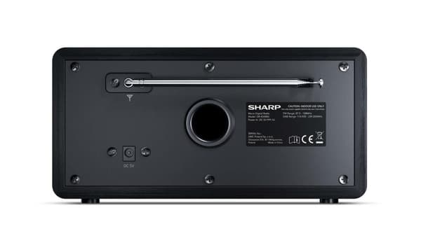 Sharp DR-450(BK) radio Kello Musta